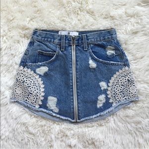 NWT LF Carmar chrochet Beatrice skirt